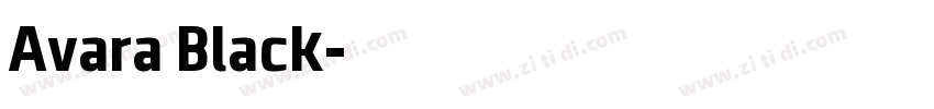 Avara Black字体转换